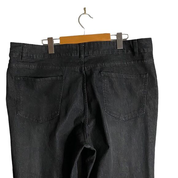 WindRiver Women's Black High Rise Wide Leg Denim Jeans - Picture 6 of 8